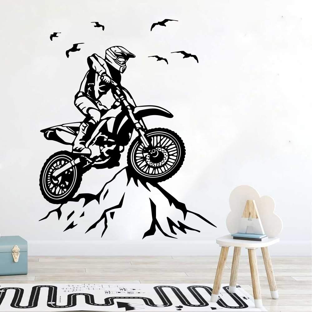 Mountain Biking Europe - Dirt Bike Mountain Wall Sticker Playroom